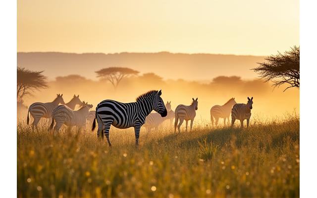 Animales salvajes en el safari de Kenia
